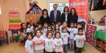 09/02/2015 - JOTIS by the side of the "Friends of the Child" with an offering of basic food items.