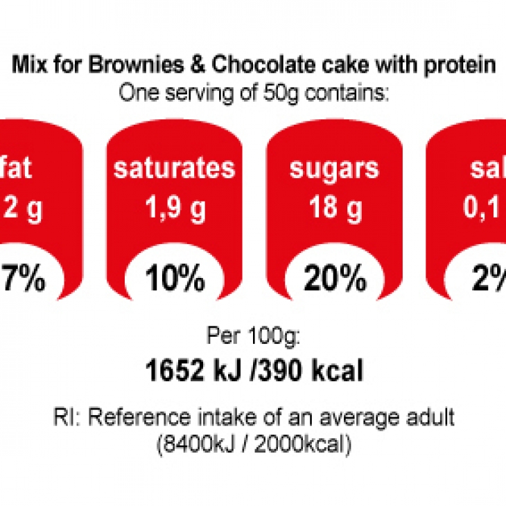 1 · 2 · Bake! Protein Mix for Brownies & Chocolate Pie 